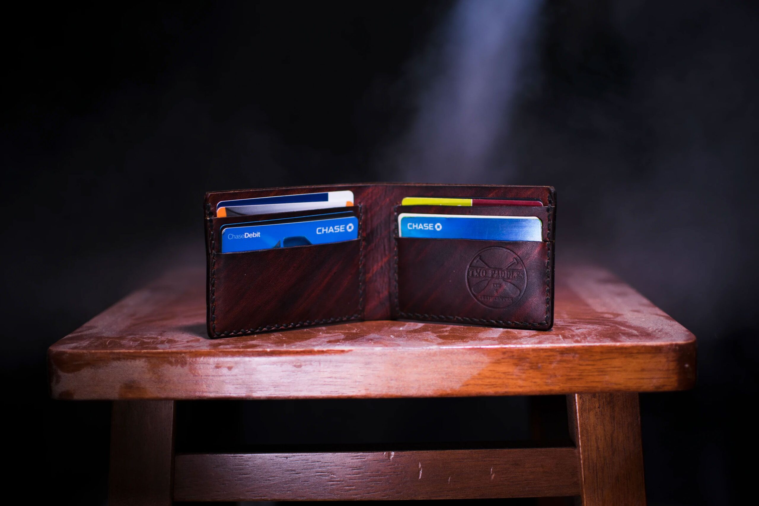 Open Wallet on Table Open Wallet on Table